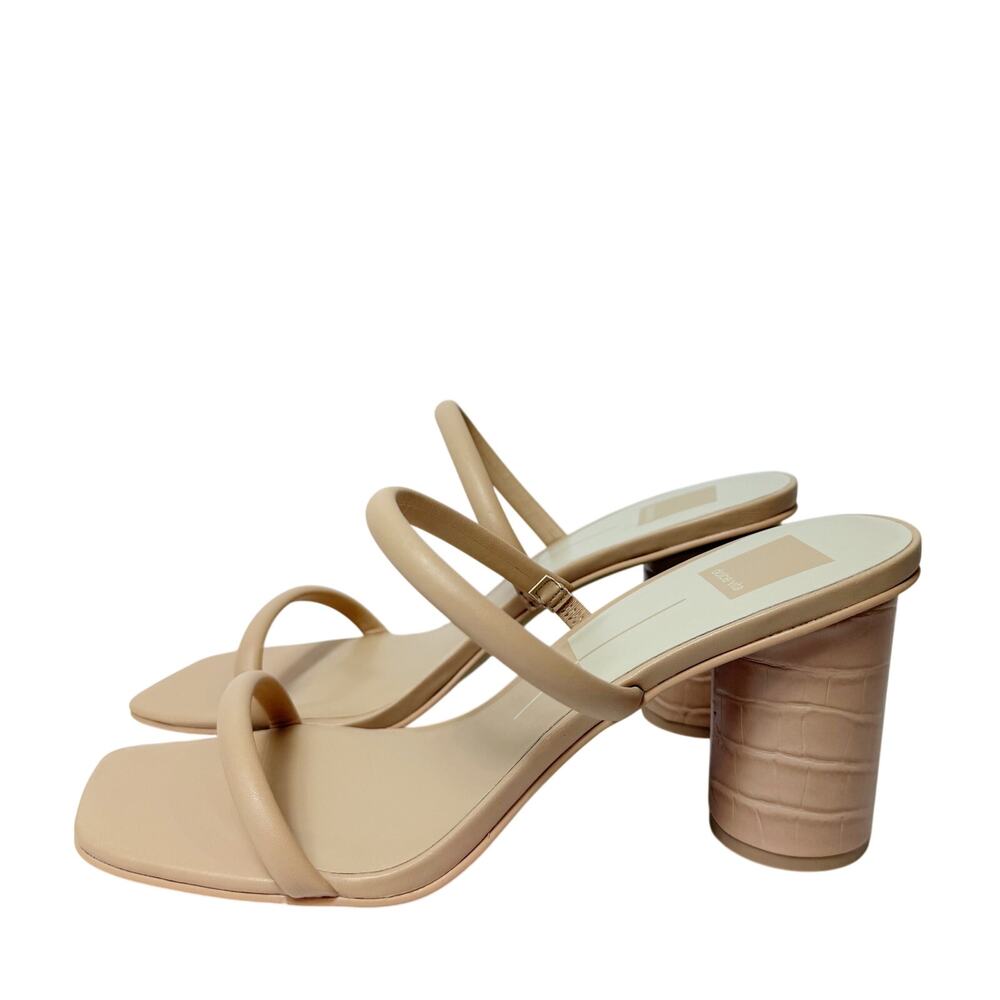 Dolce Vita Noles Stella Cream Block Heel Sandals Size 10